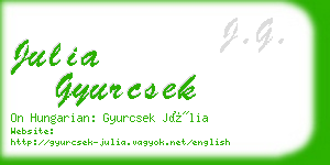 julia gyurcsek business card